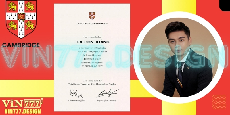 Falcon Hoàng tốt nghiệp cữ nhân tại Cambridge
